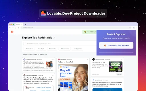 Download Lovable.dev Project Downloader – Simpan Proyek ZIP - Screenshot 1