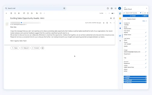 Download SAP Sales Cloud for Gmail – Kelola CRM Efisien - Screenshot 3