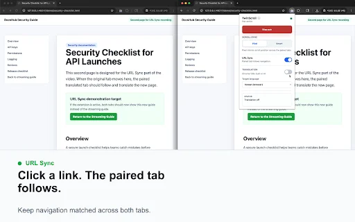 TwinScroll: Sinkronisasi Scrolling Tab Berdampingan Terbaik - Screenshot 4