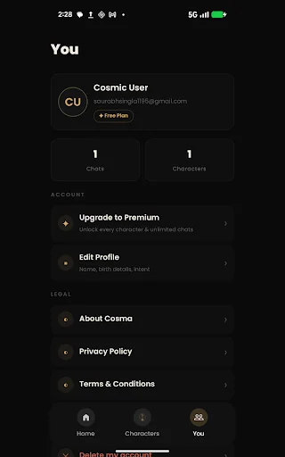 Download Cosma Terbaru – Chat Karakter AI Personal Gratis - Screenshot 11
