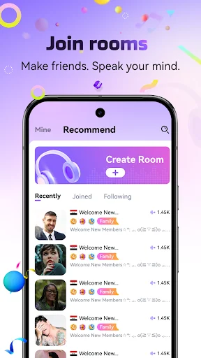 Download HeyYa! Group Voice Chat Terbaru – Ruang Obrolan Seru - Screenshot 1