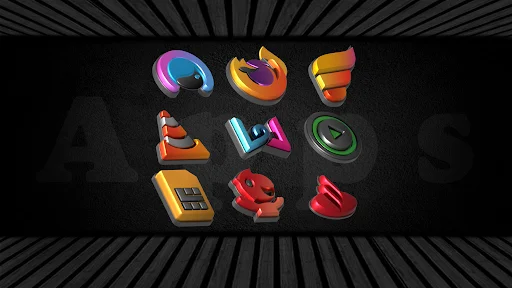 Download Auric Dark – 3D Icon Pack Terbaru – Ikon Premium AMOLED - Screenshot 5