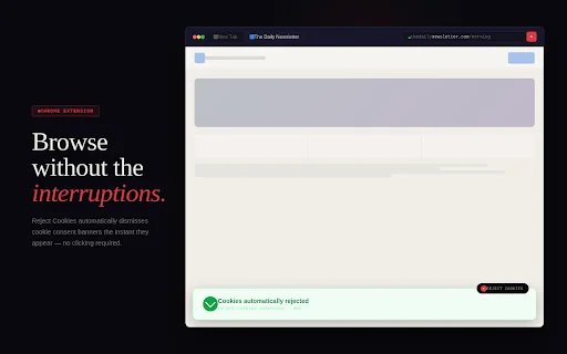 Download Reject Cookies Terbaru – Blokir Popup Cookie Otomatis - Screenshot 1