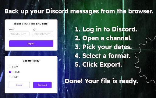 Discord Chat Exporter: Backup Pesan Discord Mudah & Cepat - Screenshot 1