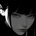 Download Goth Anime Girl Monochrome Live Wallpaper – HD Tema