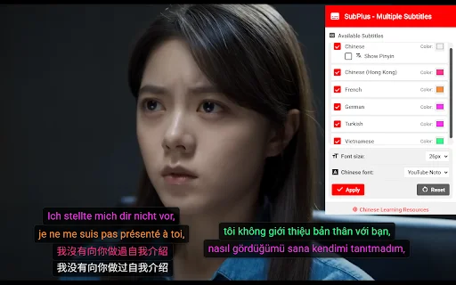 SubPlus – Tampilkan Subtitle Ganda YouTube & Belajar Bahasa - Screenshot 3