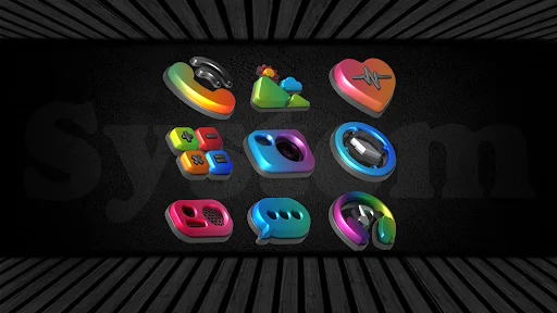 Download Auric Dark – 3D Icon Pack Terbaru – Ikon Premium AMOLED - Screenshot 2
