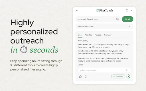Download First Touch Terbaru – Personalisasi Outreach AI - Screenshot 1