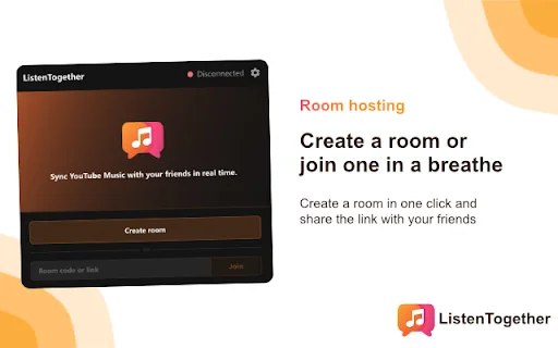 ListenTogether for YouTube Music – Dengarkan Musik Bersama Teman - Screenshot 1