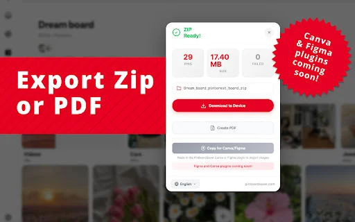 PinBoardSaver: Download Board Pinterest ke ZIP Tercepat - Screenshot 2