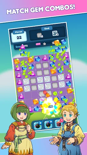 Download Gems Blast – Match Puzzle Terbaru – Game Teka-teki Seru - Screenshot 15