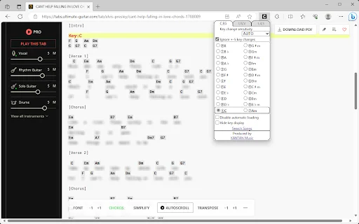 KANTAN Chord: Ubah Chord Lagu ke Nashville Number System Mudah - Screenshot 3