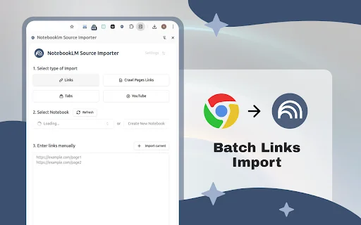 Notebooklm Source Importer: Ekspor Chat AI ke NotebookLM - Screenshot 1