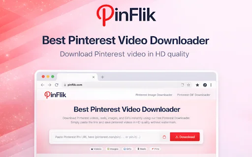 PinFlik – Download Video Pinterest Terbaik & Tercepat - Screenshot 1