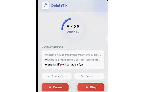 Download DeleteTik Terbaru – Hapus Repost & Video TikTok Massal - Screenshot 2