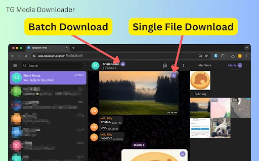 TG Media Downloader – Simpan Video & Foto Telegram Mudah - Screenshot 2